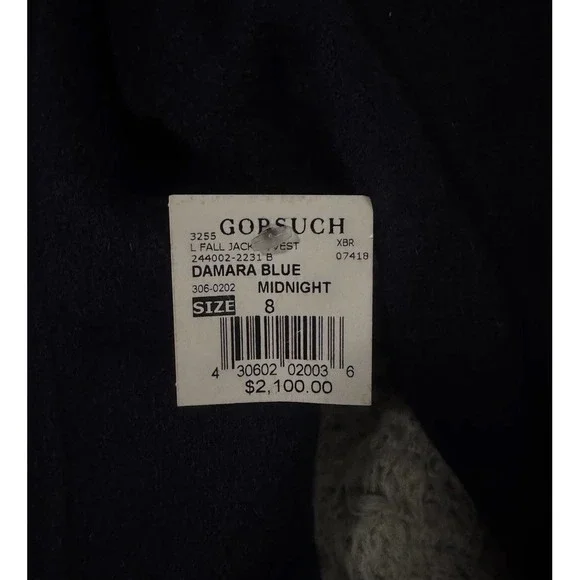 Iris Von Arnim Damara Midnght Blue Size 38 Cashmere Wool MINTY $2100 MSRP